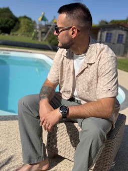 CHEMISE MC EMBRODR - BEIGE