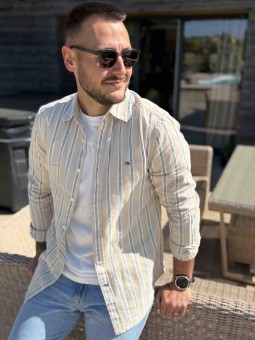 CHEMISE REG LINEN - BEIGE