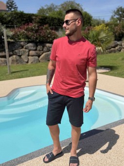 SHORT CHINO LEO - MARINE