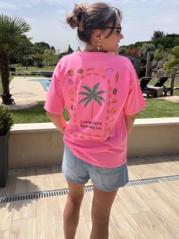 T-SHIRT COQUILLAGE - FUSHIA