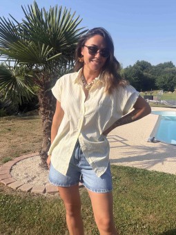 CHEMISE SUMMER OF LOVE - BLEU