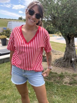 T-SHIRT ERIN - ROUGE