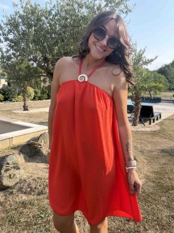 ROBE COQUILLAGE - CORAIL