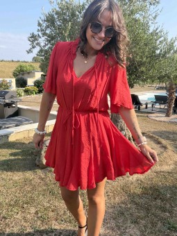 ROBE LOUISE - ROUGE