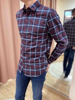 CHEMISE A CARREAUX SLIM -...