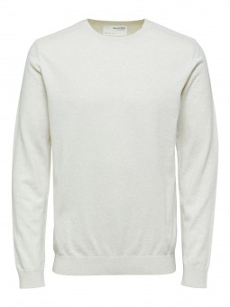 PULL FIN COL ROND - BEIGE