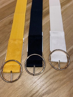 CEINTURE BOUCLE RONDE OR -...