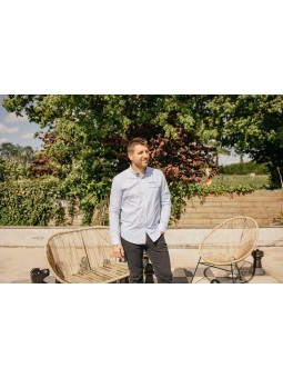 CHEMISE ML JEFF - BLEU